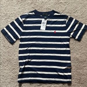 Polo by Ralph Lauren Navy and White Striped Tee
